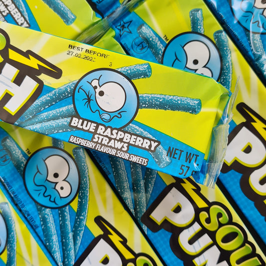 Sour Punch Blue Raspberry Straws